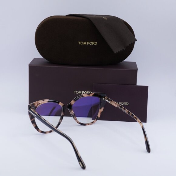 Tom Ford FT5673-B 005 Cat Eye Eyeglasses 54mm - Black/Havana - Picture 9 of 9